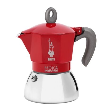 Bialetti Cafetière italienne New Moka induction 2 tasses, Rouge