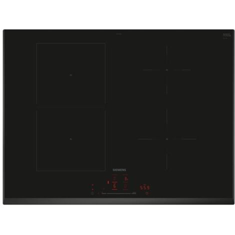 Siemens – Plaque induction 4 foyers 710mm 6900W – Technologie Home Connect pour contrôle à distance – ED751HSB1E