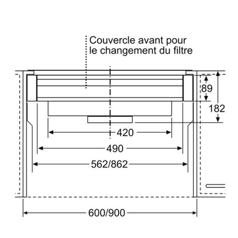 Bosch DWZ0IN0T0 Kit De Recyclage Pour Hotte - Filtres à Charbon Et Grille Inox