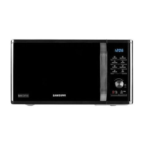 Samsung – Micro-ondes solo 23L 800W – Cavité céramique émail – Mode éco – Décongélation rapide – Pose libre – Dimensions 489x275x374mm - MS23K3515AK (1/10)