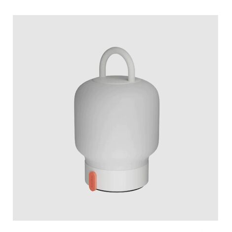 Lampe de table portable, dimmable et rechargeable via usb - verre opale, blanc - Kooduu - Loome Cloudy White (1/5)