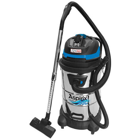 Aspirateur bidon 50 litres aspirix50 1200w inox avec prise machine outil