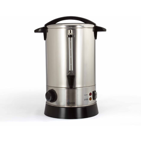 Percolateur à café 6,8L 40 tasses – Cuve inox avec robinet anti-gouttes – Thermostat ajustable 30-110°C – Protection surchauffe – Livoo - dom397