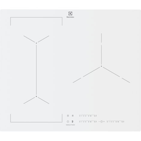 Table de cuisson à induction 59cm 3 feux 7350w blanc - Electrolux - EIV63342CW