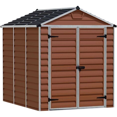 Palram – Abris de jardin 4m² en polycarbonate opaque – Cadre en aluminium renforcé – Résistant aux intempéries – 702297