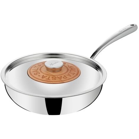 Poêle wok inox 26cm avec couvercle - Lagostina - 011204042026