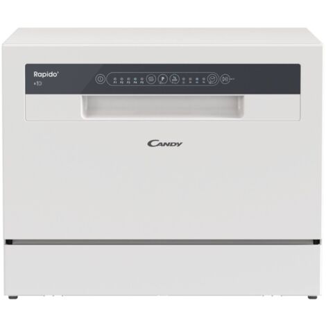 Candy – Lave-vaisselle compact 6 couverts – 5 programmes dont cycle rapide 35 min – Cuve inox – Départ différé 3-6-9h – Dimensions 55x43,8x50 cm (1/6)