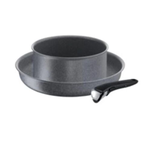 Lot de 1 poêle 28cm et 1 casserole 20cm aluminium antiadhésif  + poignée - Tefal - L6829202