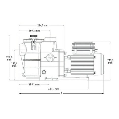 Pompe à filtration 1 cv, 13m3/h mono - Hayward - sp2811xe161