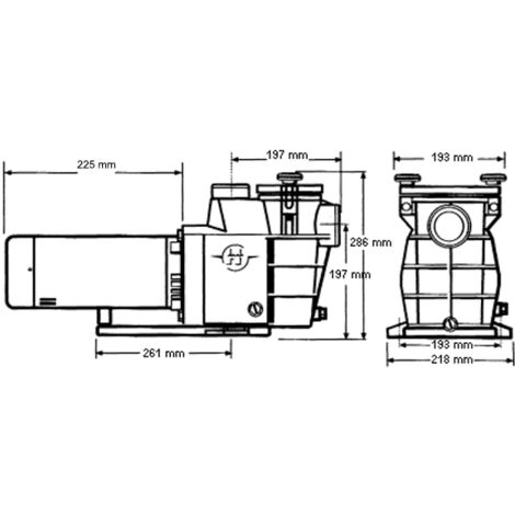 Pompe à filtration 1.5 cv, 15m3/h mono - Hayward - sp2816xe221