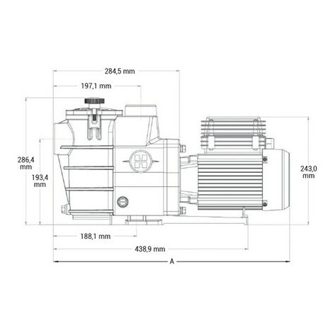Pompe à filtration 1.5 cv, 15m3/h mono - Hayward - sp2816xe221