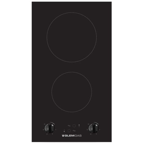 Domino vitrocéramique 29cm 3000w noir - Glem Gas - GTH32K01