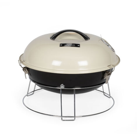 Barbecue à charbon 38cm beige - Livoo - DOC301