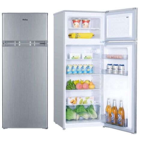 Réfrigérateur combiné 206l 54.5cm statique silver - Amica - AF7206S