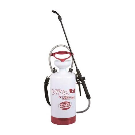 Ribiland – Pulvérisateur à pression préalable 7L – Lance en fibre de verre – Buse réglable – Pression max 8 bars – PRP070PC