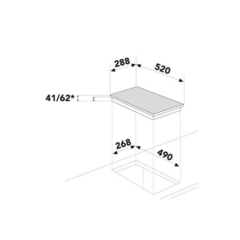 Table domino vitrocéramique 30cm 3000w noir - Glem Gas - GTH32T