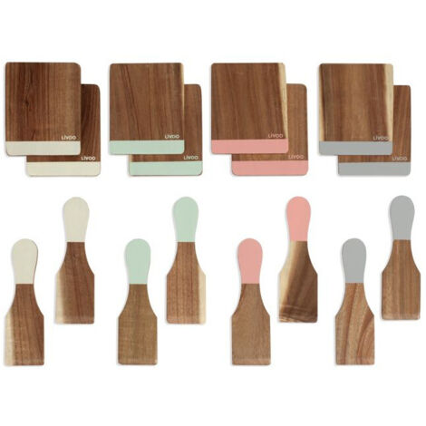 Livoo MEN427 set accessoires raclette bois naturel (1/4)