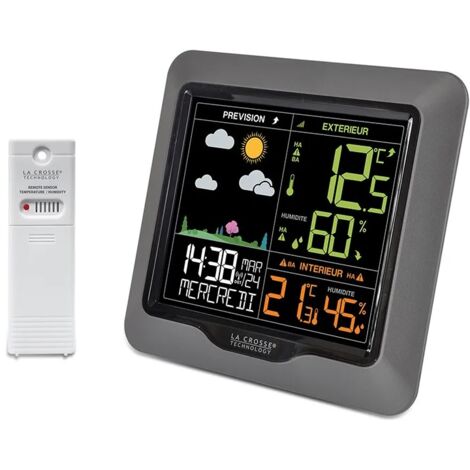 Station météo sans fil avec écran lcd couleur - La Crosse Technology - WS6822-SILVER