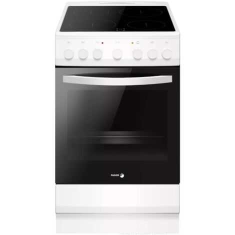 Fagor – Cuisinière vitrocéramique 4 feux 6000W – Four électrique 62L avec nettoyage catalyse – Surface facile à nettoyer – Dimensions 85x50x60cm - FACV103B-1 (1/3)