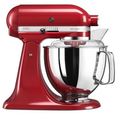 Kitchenaid – Robot pâtissier 4,8L 300W – Action de mélange planétaire – Bol inox – Accessoires : batteur, fouet, crochet – 5KSM175PSEER