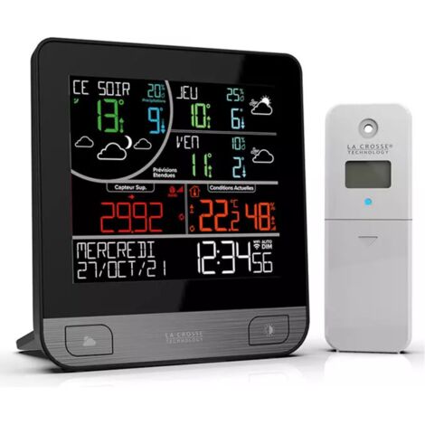 Station météo WiFi avec prévisions 3 jours – Plage de température -40 à 60°C – Rétroéclairage – Capteur inclus - LW3101-SIL (1/4)