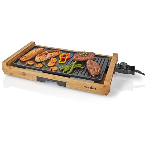 Gril de table - 6 personnes - 4 réglages de chaleur - Nedis - fcbg100fbk43 (1/5)
