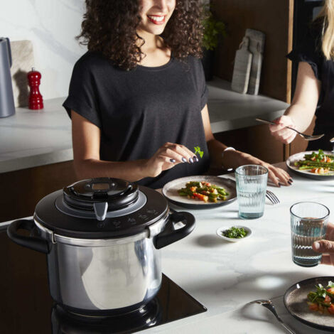 Cocotte minute autocuiseur 8 Litres Inox et Pierre tous feux induction vitrocéramique