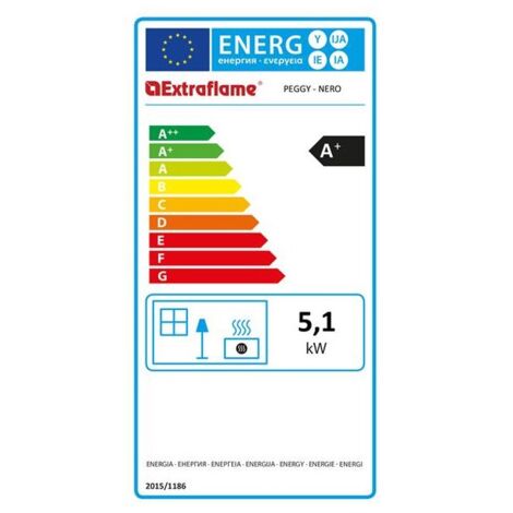 Poêle à granulés de bois 5.1kw noir anthracite - Nordica Extraflame - 001289300