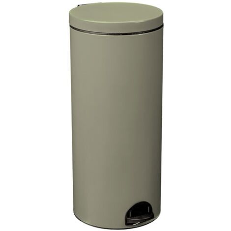 Poubelle à pédale 30l gris vert - Rossignol - 90319