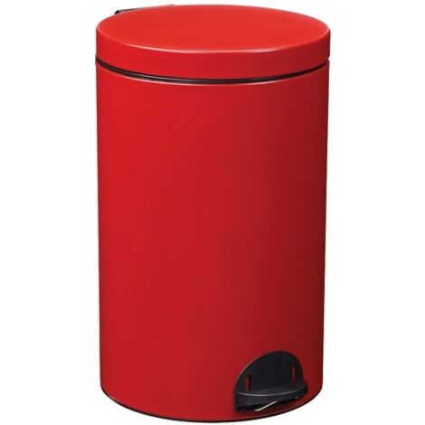 Poubelle à pédale 20l rouge - Rossignol - 90259 (1/4)