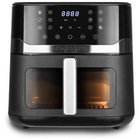 Arthur Martin – Friteuse sans huile 10L 1800W noir – Circulation d'air chaud pour cuisson uniforme – Panneau de contrôle tactile – AMPAF1800 (1/5)