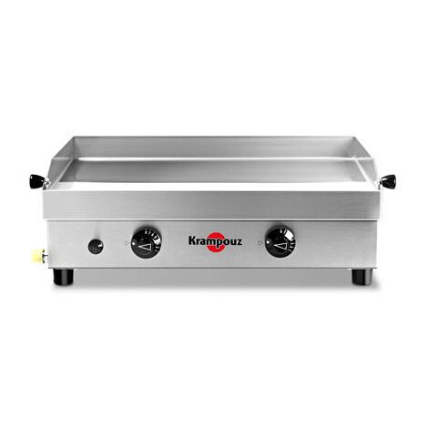 Krampouz – Plancha à gaz 3000W 2 brûleurs – Surface inox 54x33cm – Système d'allumage piézoélectrique – Pour cuisson extérieure - PFSB2MA-KR