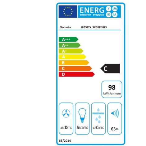 ELECTROLUX Groupe filtrant 70 cm inox 600 m3/h LFG517X (1/4)