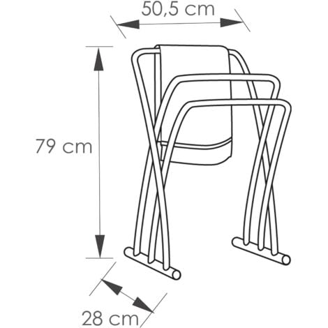 Porte serviettes 50,5 x 79 x 28 cm blanc - Allibert - m1839411