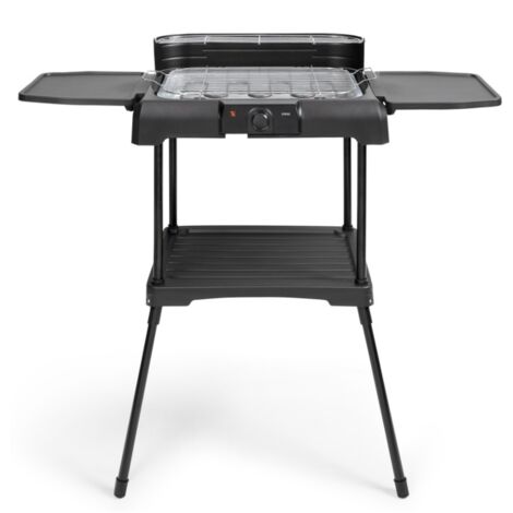 Barbecue électrique sur pieds 2200W surface de cuisson 39.5 x 24 cm – Pour grillades en extérieur – DOM507 – Livoo