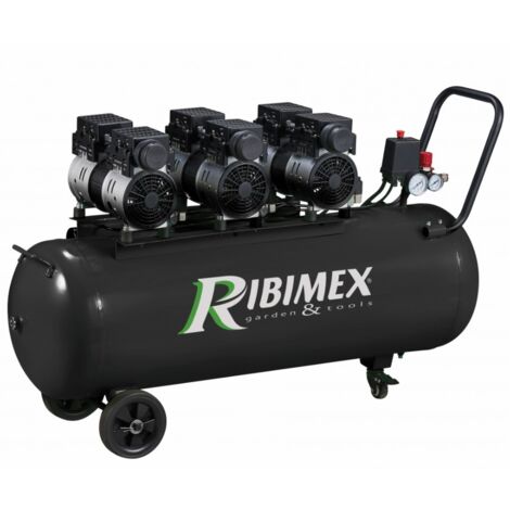 Compresseur 3cv sur cuve 100l silencieux - Ribimex - PRCOMP3/100SILR