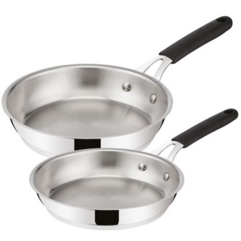 LAGOSTINA Lot 2 poêles 24 et 28 cm - Tempra Inox