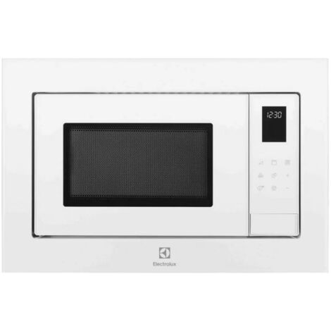 Electrolux – Micro-ondes encastrable 25L 1400W blanc – Gril quartz 1000W – 8 niveaux de puissance – Décongélation automatique (1/5)