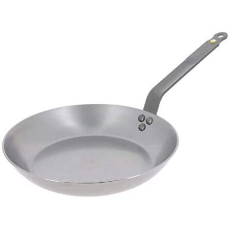 Poêle en fer 28 cm – Écologique et recyclable – Finition cire d'abeille – Compatible tous feux dont induction – Fabrication française – De Buyer (1/5)