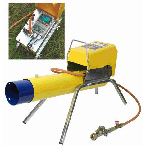 Ribiland – Épouvantail à gaz électronique pour éloigner oiseaux et gibier – 4 détonations programmables – Fonctionne au propane – AGEL08 (1/4)