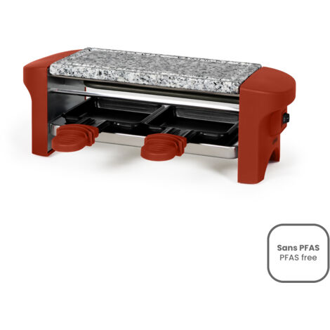 Appareil à raclette 2 personnes 350w rouge - Livoo - DOC156RO