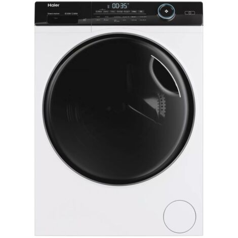 Haier – Lave-linge frontal 10 kg – Classe A – Vitesse d'essorage 1400 trs/min – Moteur Direct Motion silencieux – Fonction vapeur Refresh – HW100B14959U1FR