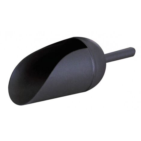 Pelle à pellet noire en acier galvanisé – H 32 cm x Ø 12 cm – Pour rangement et manipulation de pellets – Esthétique et robuste – Guillouard
