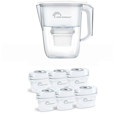 Carafe filtrante + lot de 6 cartouches filtrantes - Little Balance - 8634 (1/2)