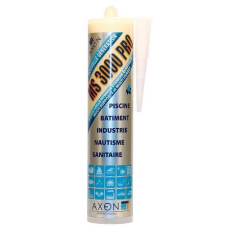 Mastic colle hybride transparent 290ml – Colle sous l'eau – Excellente adhérence sur tous supports – Pour milieu humide et vibrations