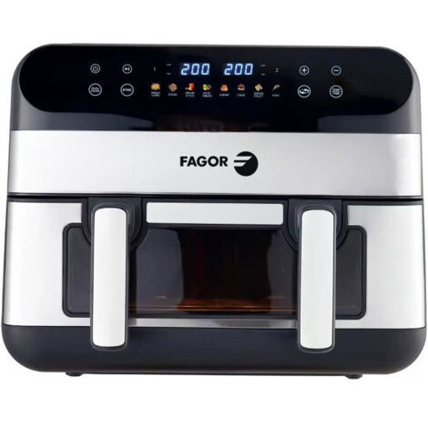 Fagor – Friteuse sans huile 10L 2400W – 8 modes de cuisson – Température 80° à 200° – Écran tactile et hublot de contrôle - FGF10
