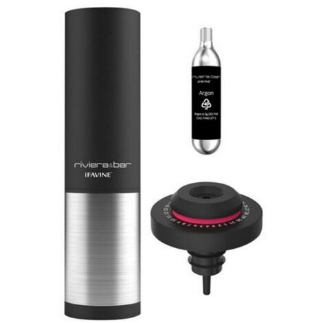 Coffret bouchon pour vin + cartouche d'argon - Riviera & Bar - Bvg300- (1/5)