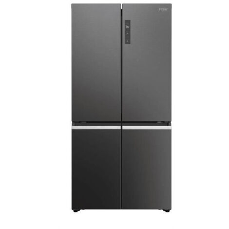 Haier – Réfrigérateur multi-portes inox foncé 643L – Dimensions 190,5 x 90,8 x 74,8 cm – Classe énergétique E – Design moderne (1/3)