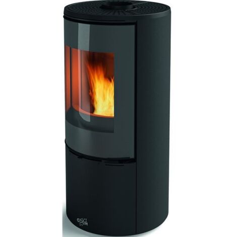 Godin – Poêle à bois étanche 8kW – Rendement 82,4 % – Compatible RT 2012 – Prise d'air extérieure – 400220NOIR