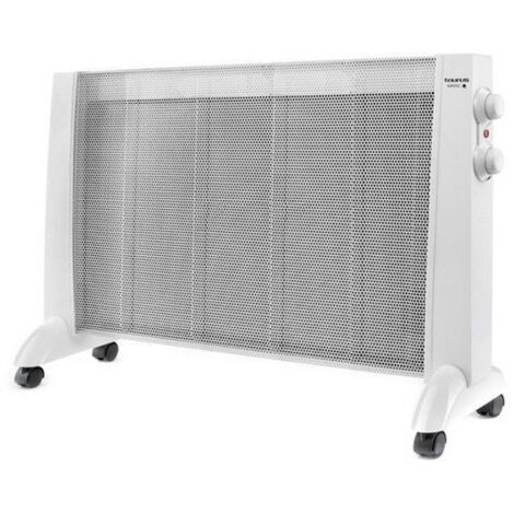 Panneau rayonnant 2400W blanc – Technologie MICA – Thermostat réglable – Protection anti-surchauffe – 3 positions de chaleur – Largeur 81 cm – Hauteur 54 cm – Taurus (1/4)
